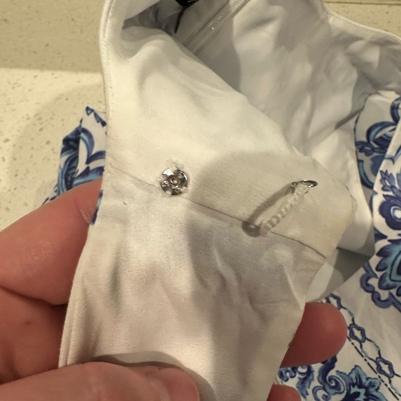 Talbots Grecian Tile Blue and White Dress - Picture 7 of 7